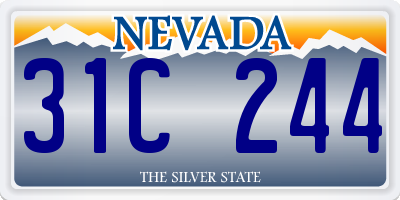 NV license plate 31C244