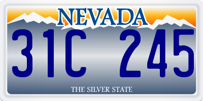 NV license plate 31C245
