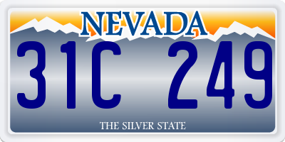 NV license plate 31C249