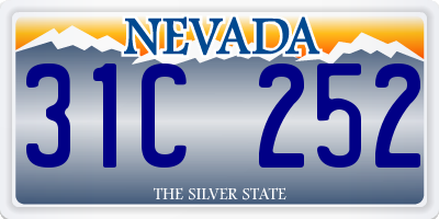 NV license plate 31C252