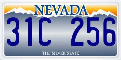 NV license plate 31C256