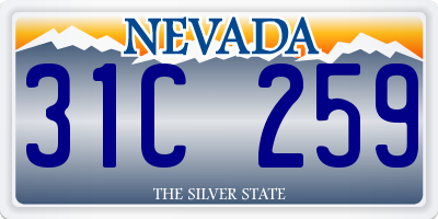 NV license plate 31C259