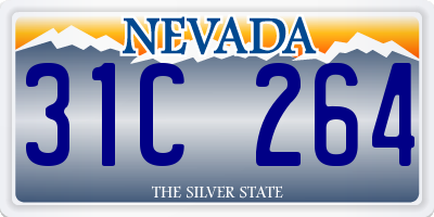 NV license plate 31C264