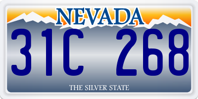 NV license plate 31C268