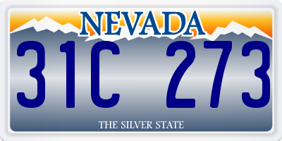 NV license plate 31C273