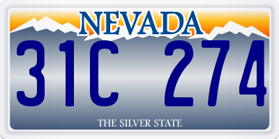 NV license plate 31C274