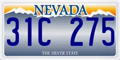 NV license plate 31C275