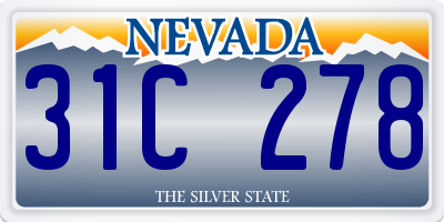 NV license plate 31C278