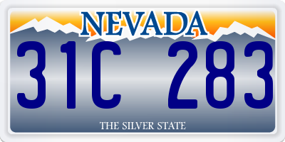 NV license plate 31C283