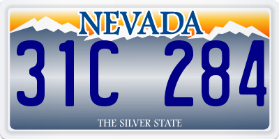 NV license plate 31C284