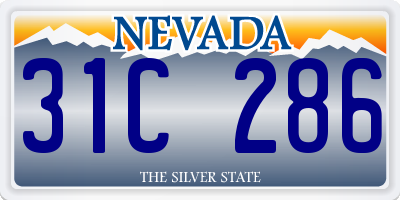 NV license plate 31C286