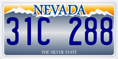 NV license plate 31C288