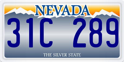 NV license plate 31C289