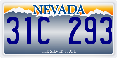 NV license plate 31C293