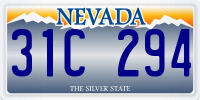 NV license plate 31C294