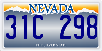 NV license plate 31C298