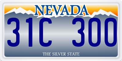 NV license plate 31C300