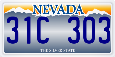NV license plate 31C303