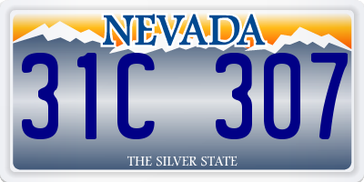 NV license plate 31C307
