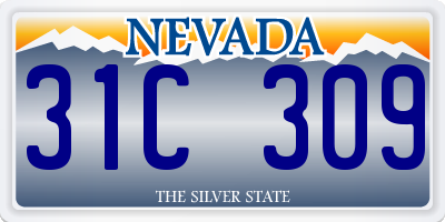 NV license plate 31C309