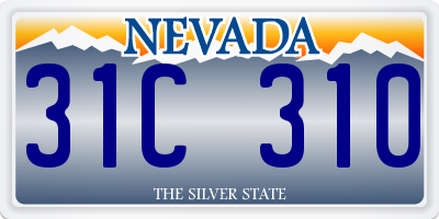 NV license plate 31C310