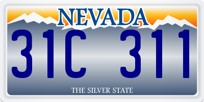 NV license plate 31C311