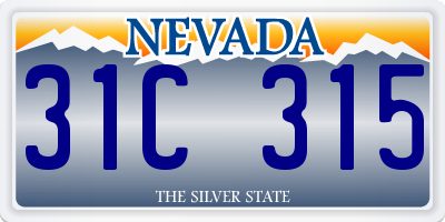 NV license plate 31C315