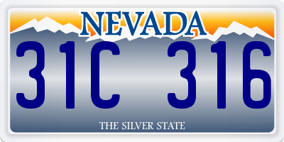 NV license plate 31C316