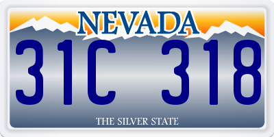 NV license plate 31C318