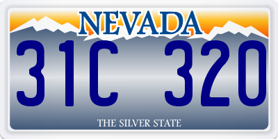 NV license plate 31C320