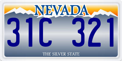 NV license plate 31C321
