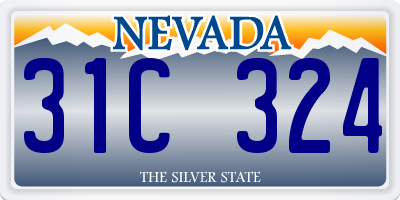 NV license plate 31C324