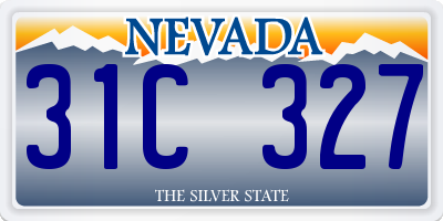 NV license plate 31C327