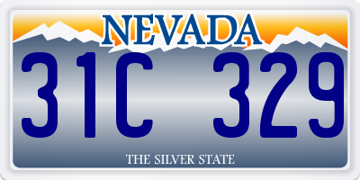 NV license plate 31C329