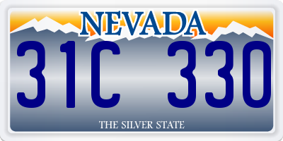 NV license plate 31C330