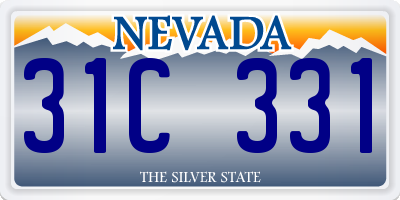 NV license plate 31C331