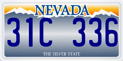 NV license plate 31C336