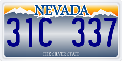 NV license plate 31C337