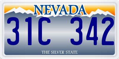 NV license plate 31C342