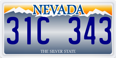 NV license plate 31C343