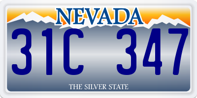 NV license plate 31C347