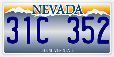 NV license plate 31C352