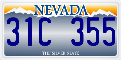 NV license plate 31C355