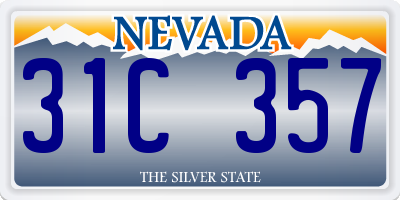NV license plate 31C357