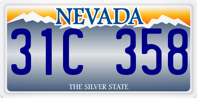 NV license plate 31C358