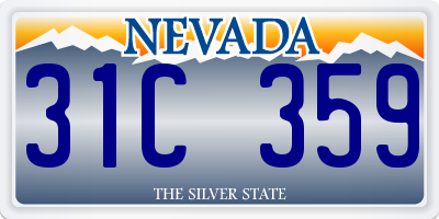 NV license plate 31C359