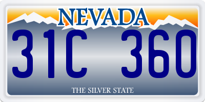 NV license plate 31C360