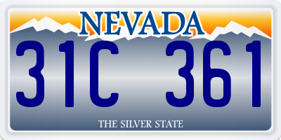 NV license plate 31C361