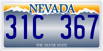 NV license plate 31C367