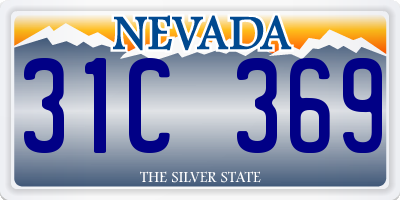 NV license plate 31C369